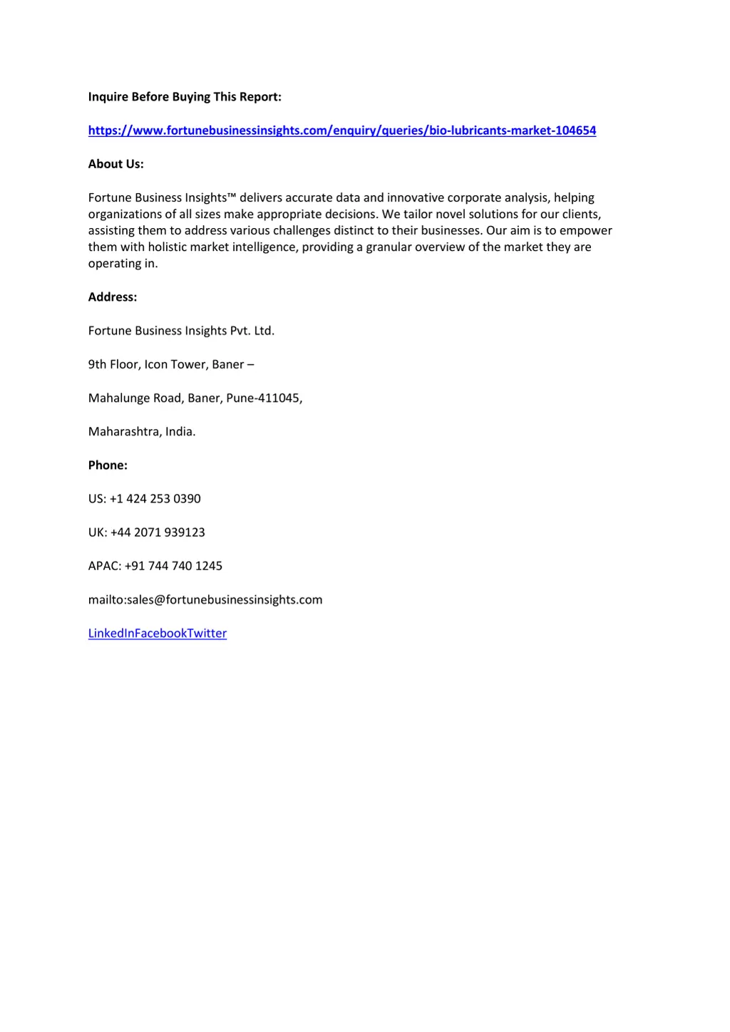 inquire before buying this report
