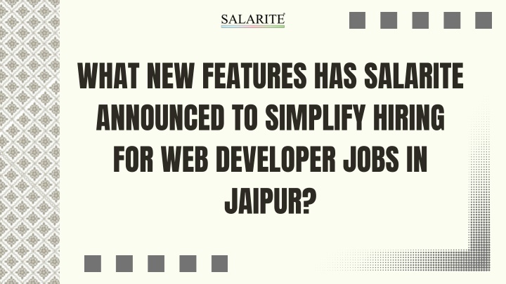 what new features has salarite announced