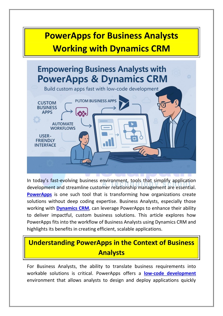 powerapps for business analysts working with