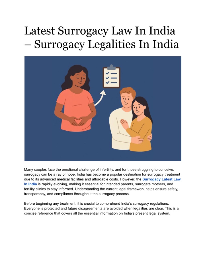 latest surrogacy law in india surrogacy
