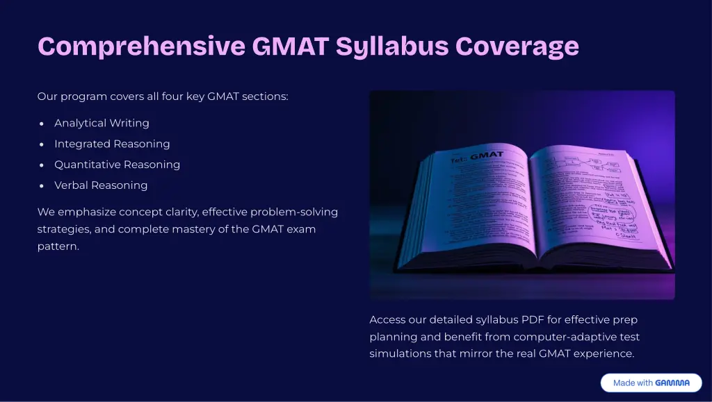 comprehensive gmat syllabus coverage
