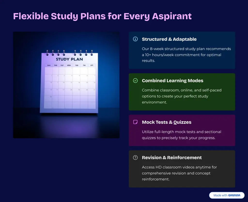 flexible study plans for every aspirant