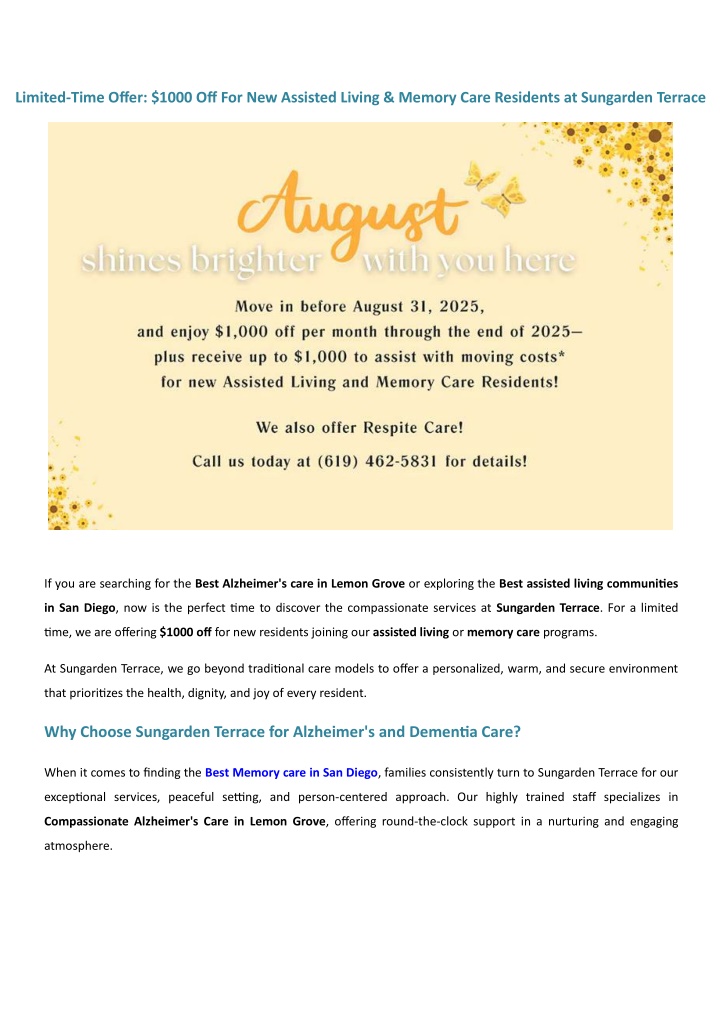 limited time offer 1000 off for new assisted