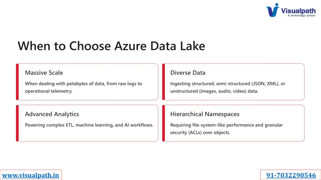 when to choose azure data lake