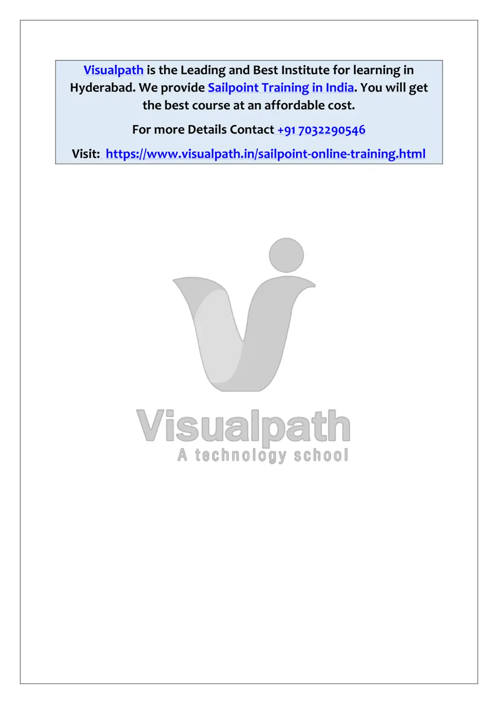 visualpath is the leading and best institute