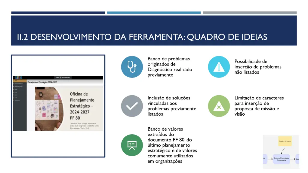 ii 2 desenvolvimento da ferramenta quadro