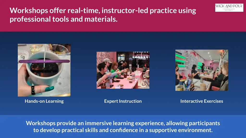 workshops offer real time instructor led practice