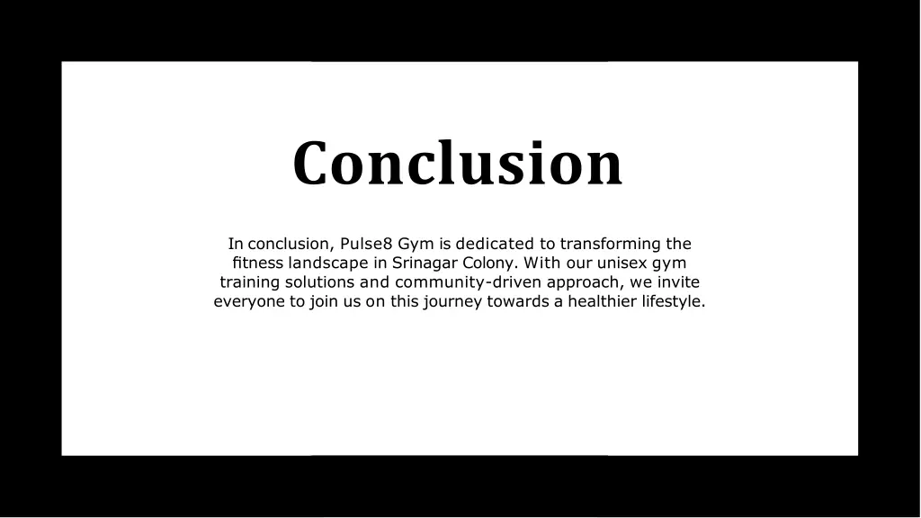 conclusion