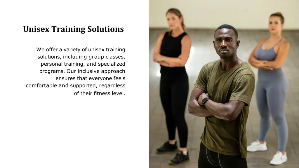 unisex training solutions
