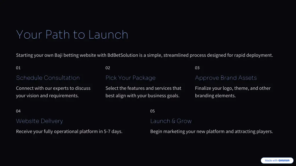 your path to launch