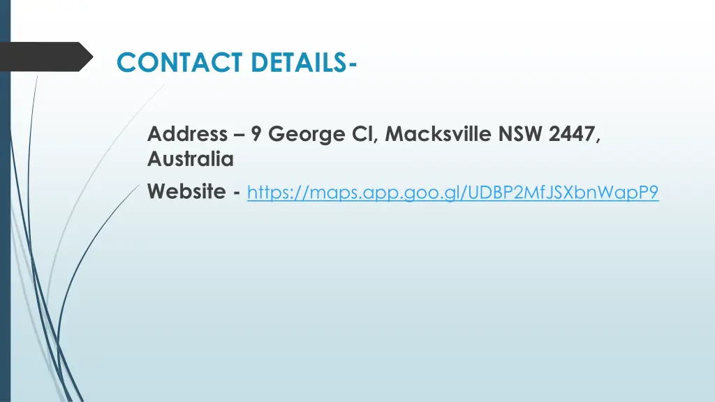 contact details