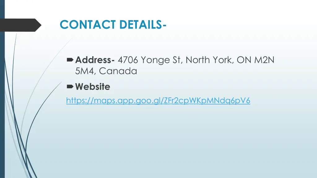 contact details
