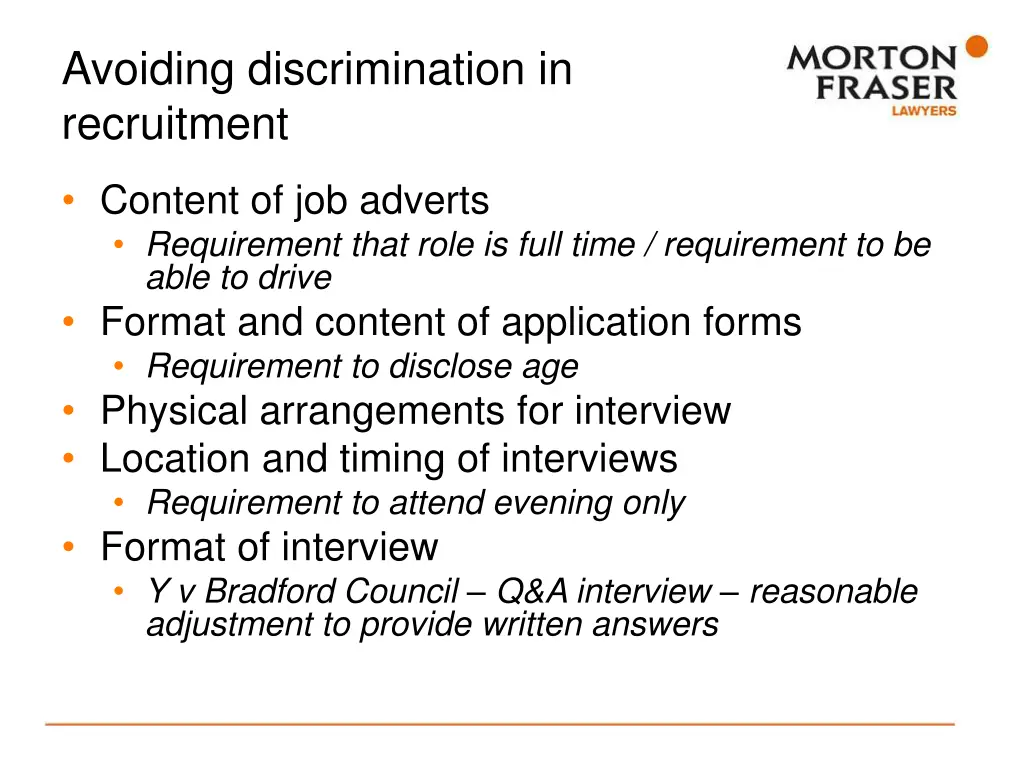 avoiding discrimination in recruitment 1