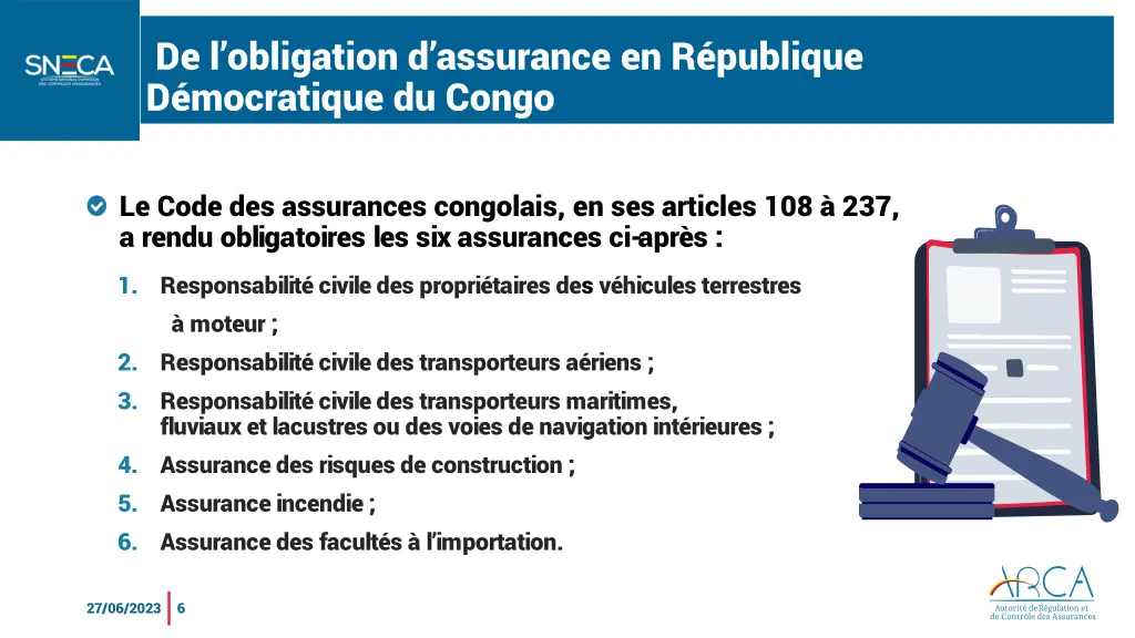 de l obligation d assurance en r publique