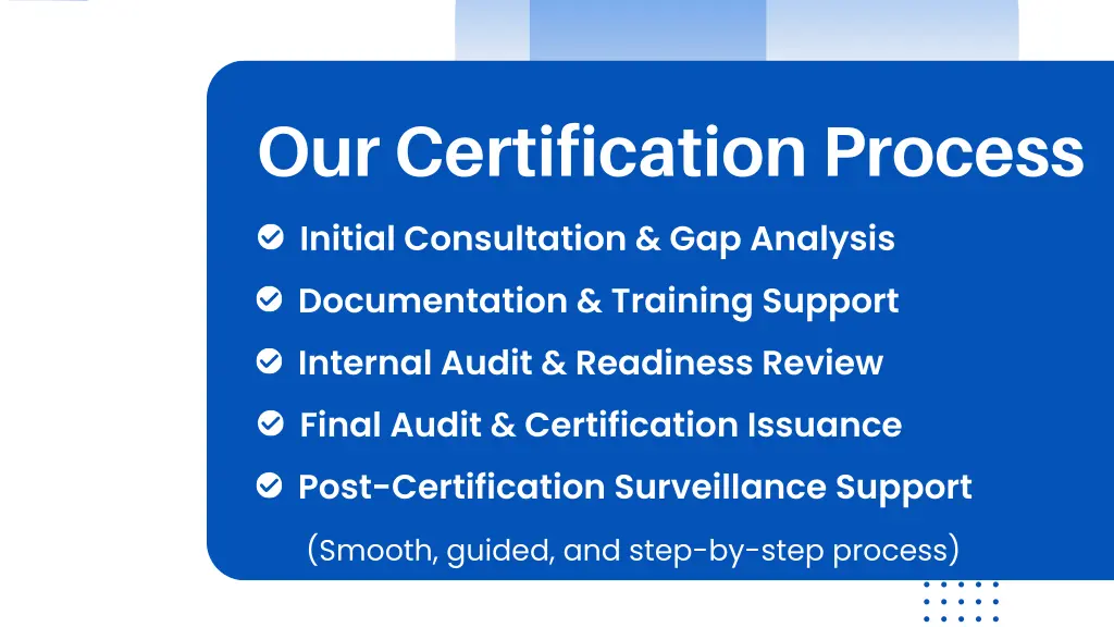 our certification process