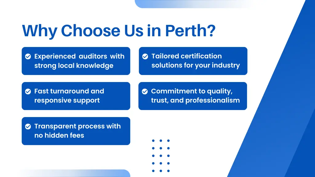 why choose us in perth