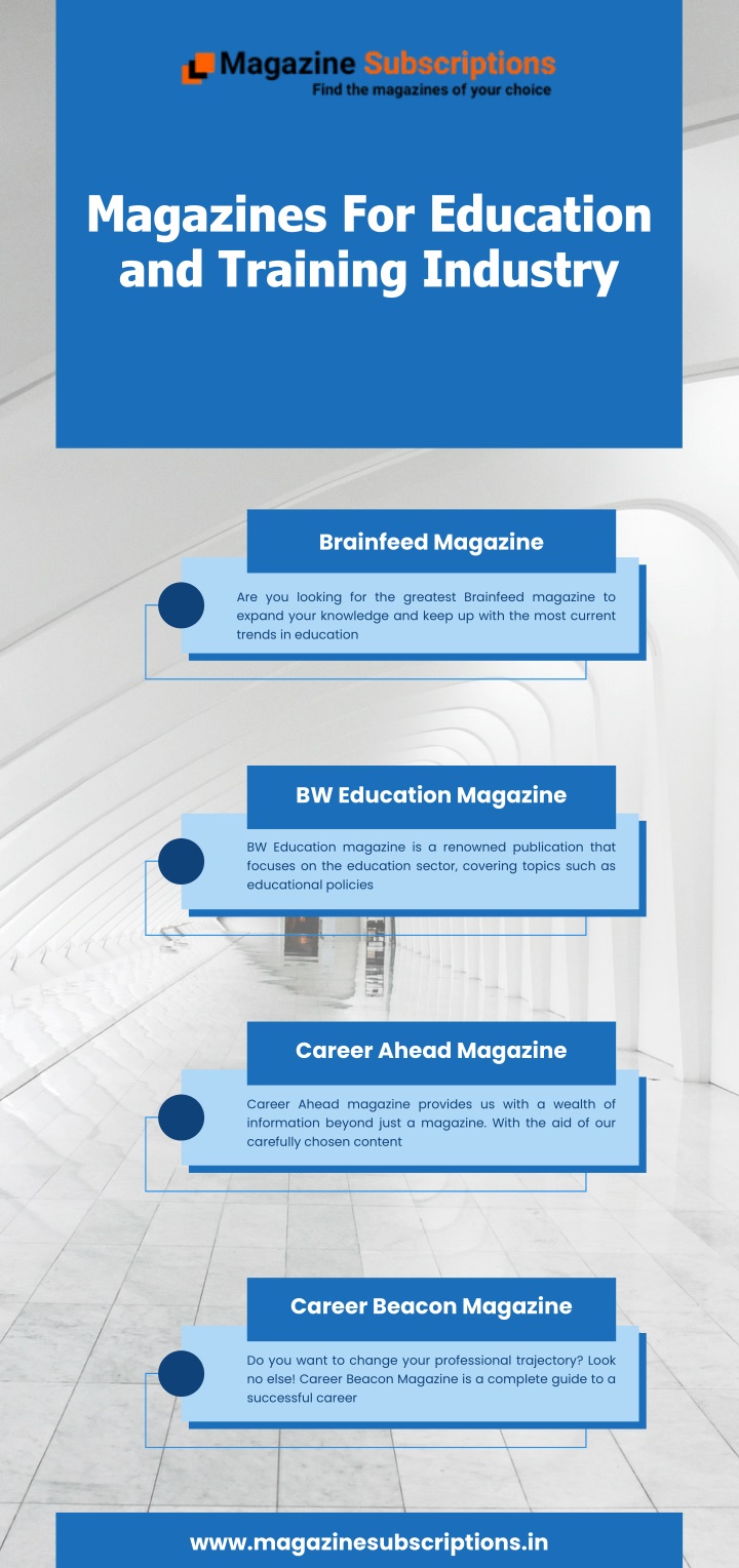 magazines for education and training industry