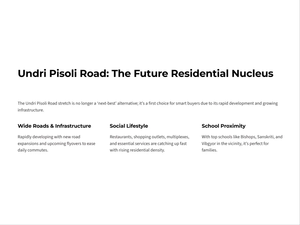 undri pisoli road the future residential nucleus