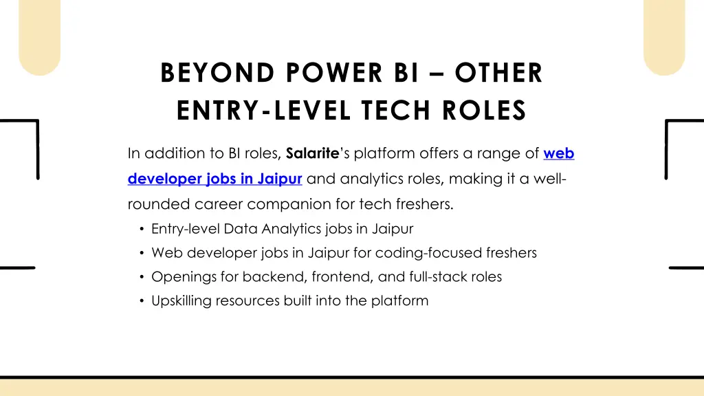 beyond power bi other entry level tech roles