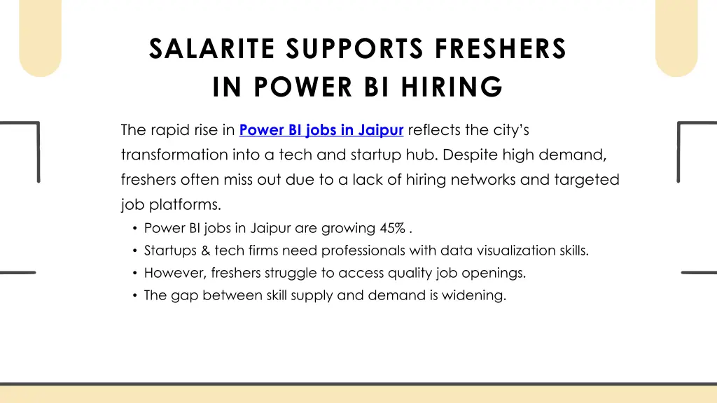 salarite supports freshers in power bi hiring