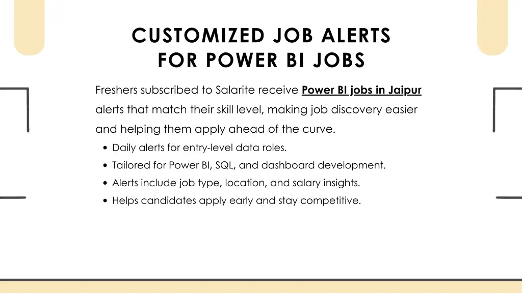 customized job alerts for power bi jobs
