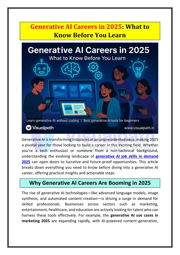 generative ai careers in 2025 what to know before