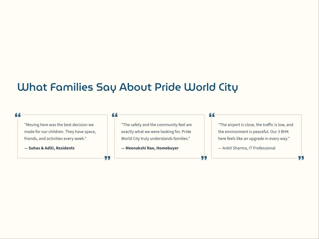 what families say about pride world city