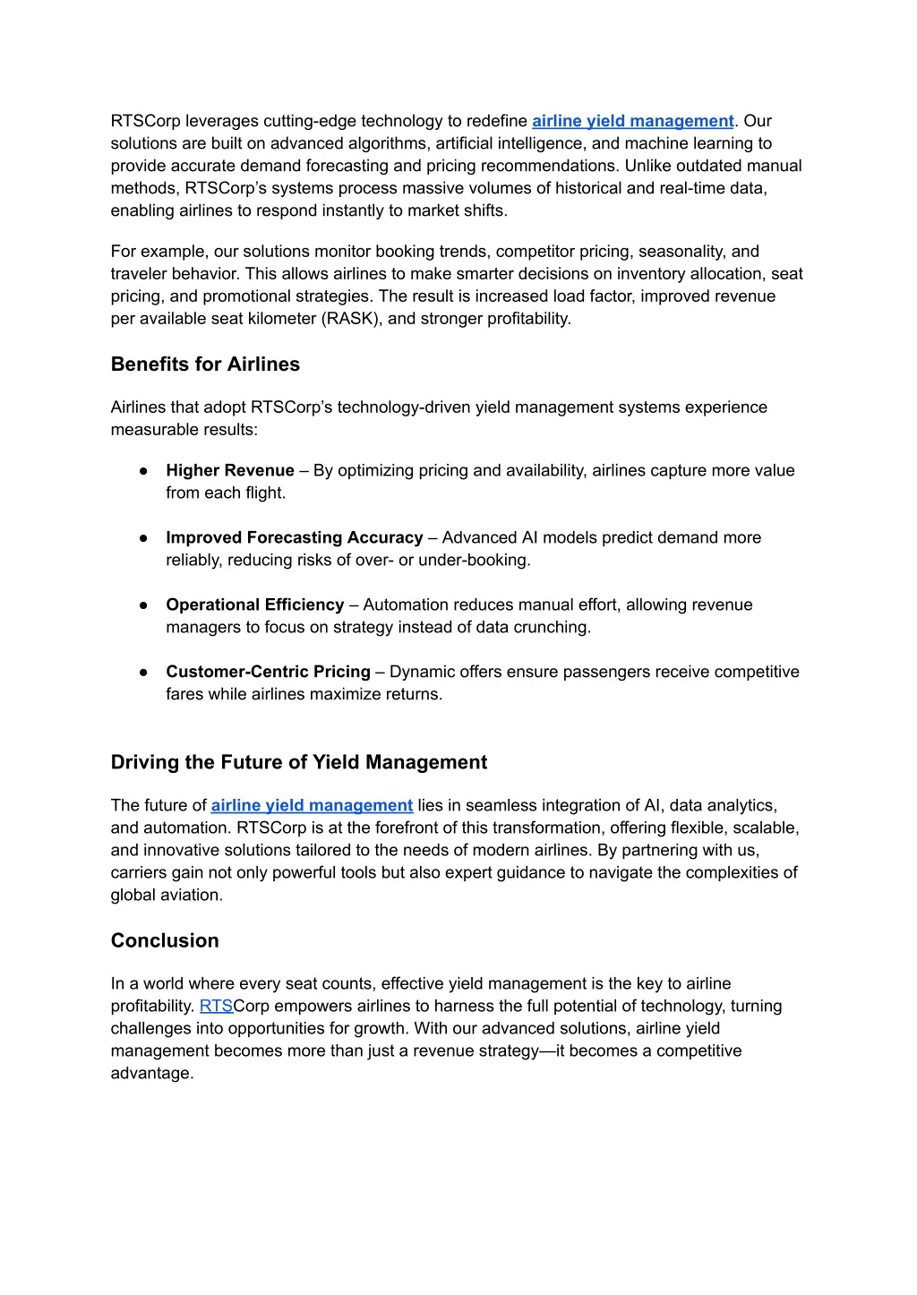 rtscorp leverages cutting edge technology