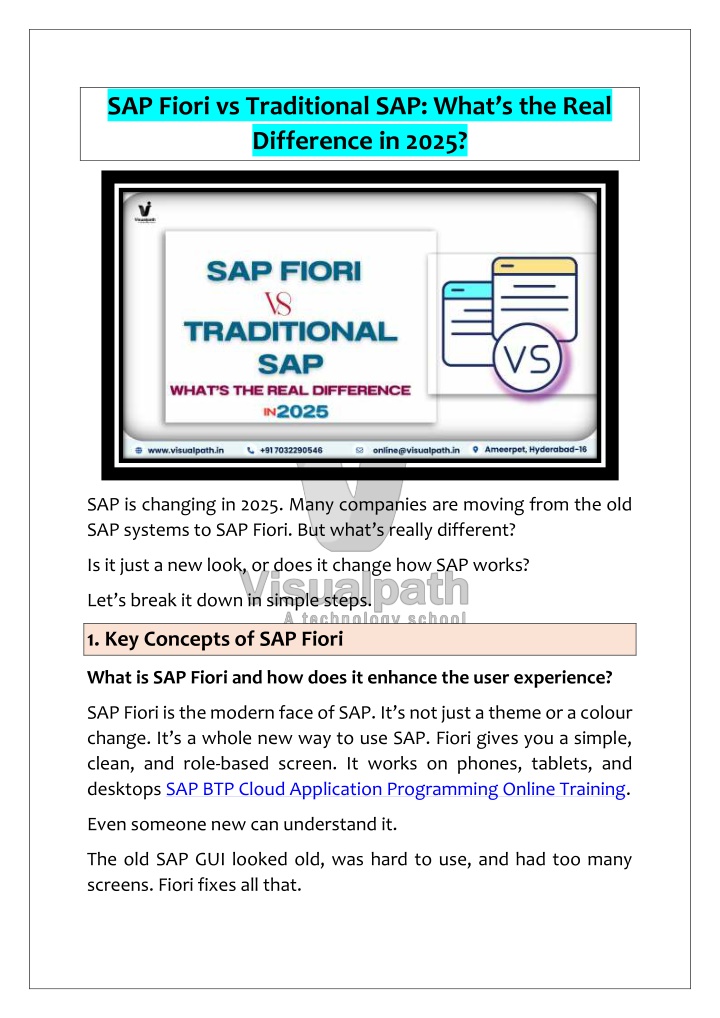sap fiori vs traditional sap what s the real