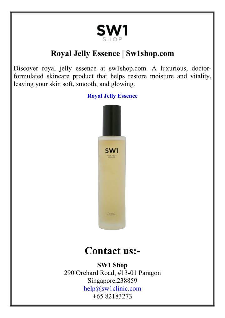 royal jelly essence sw1shop com
