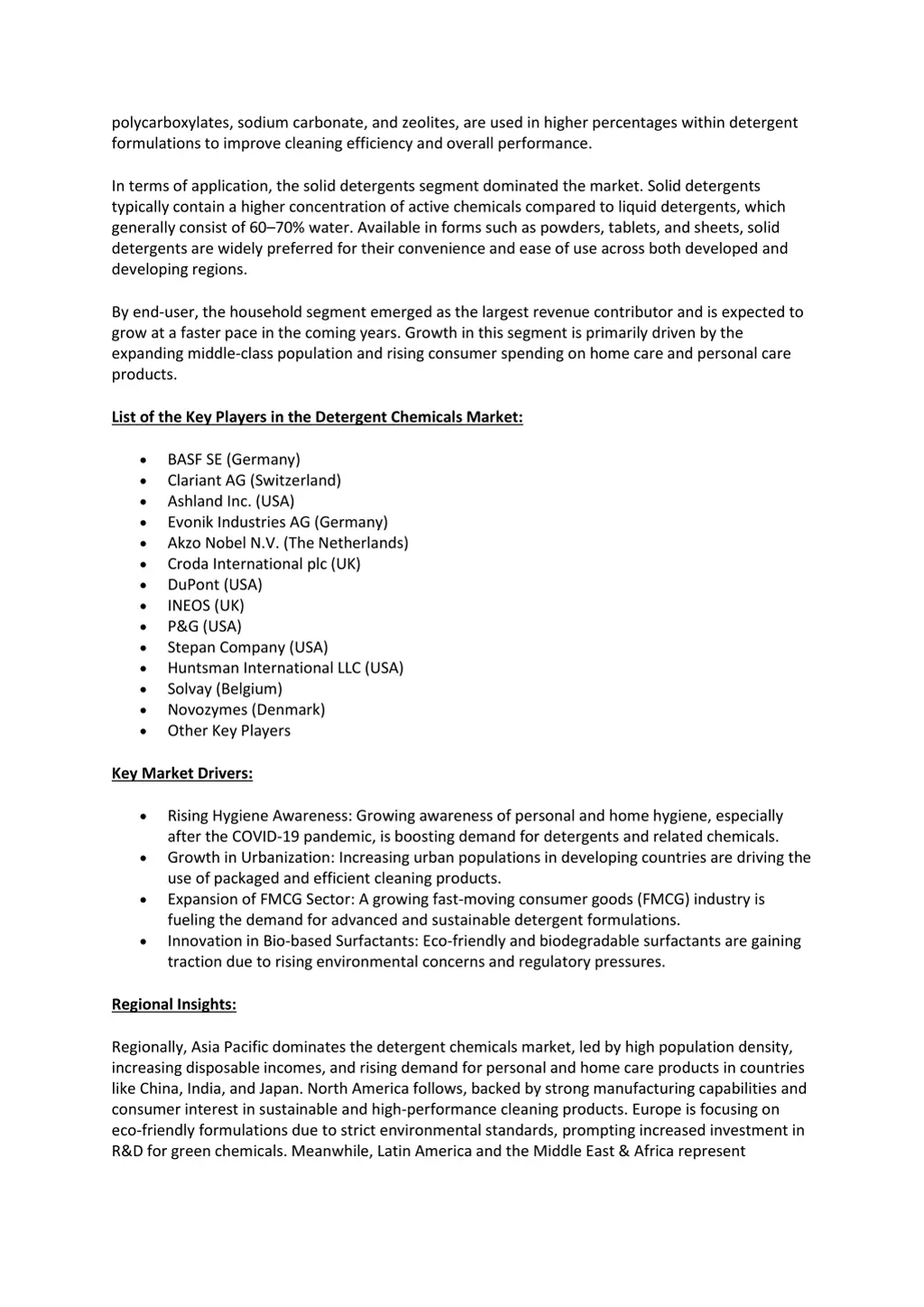 polycarboxylates sodium carbonate and zeolites