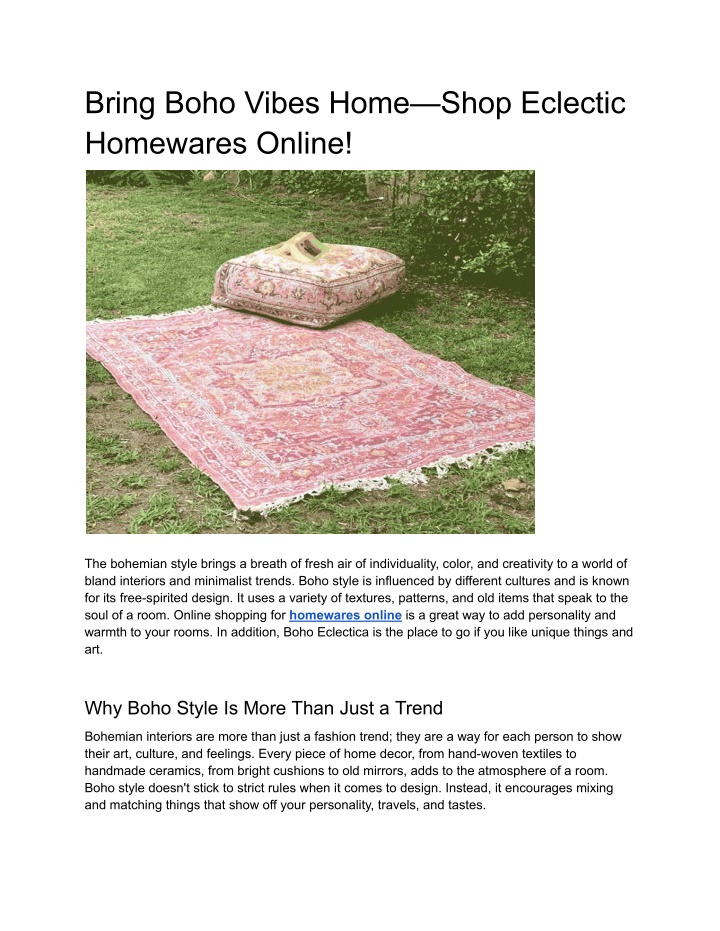 bring boho vibes home shop eclectic homewares
