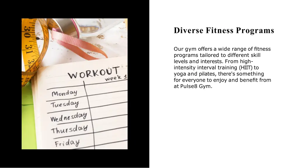 diverse fitness programs