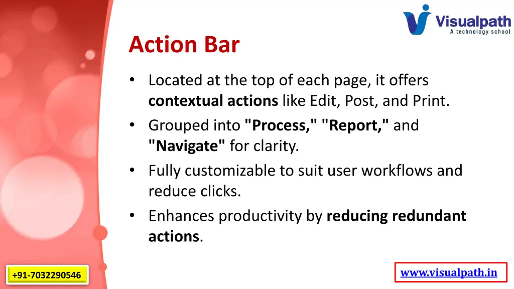 action bar