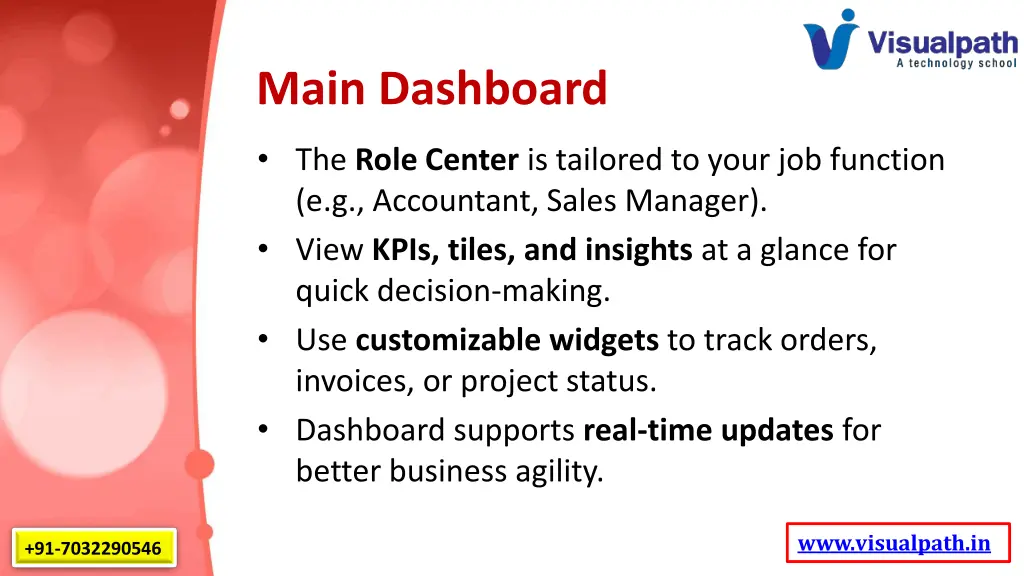 main dashboard