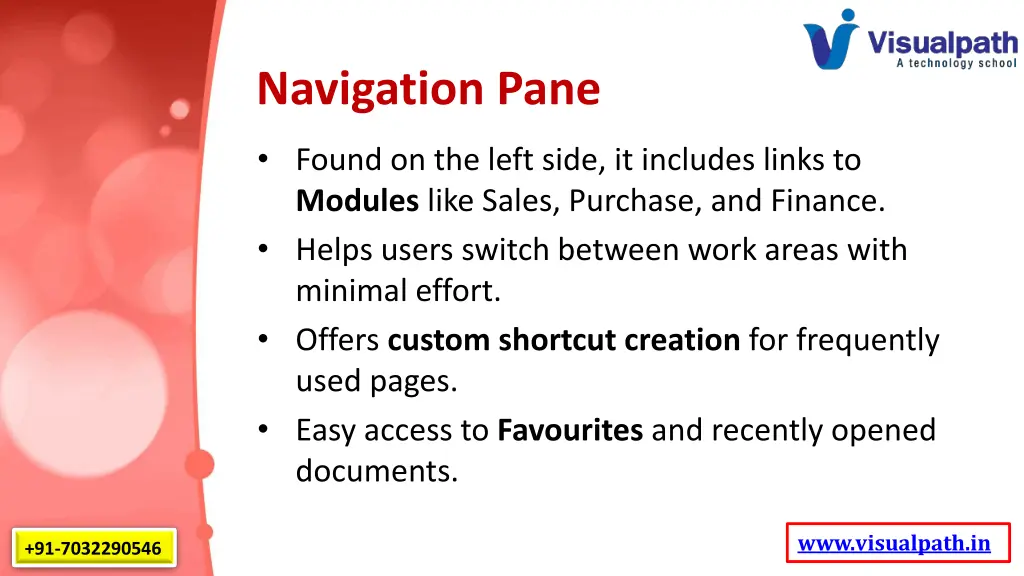 navigation pane