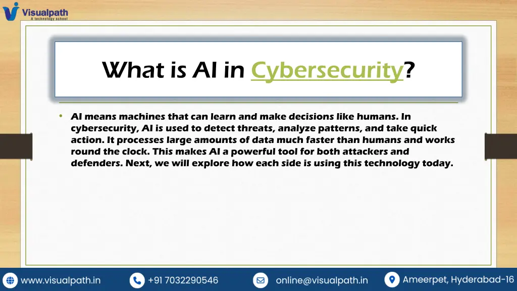 what is ai in cybersecurity