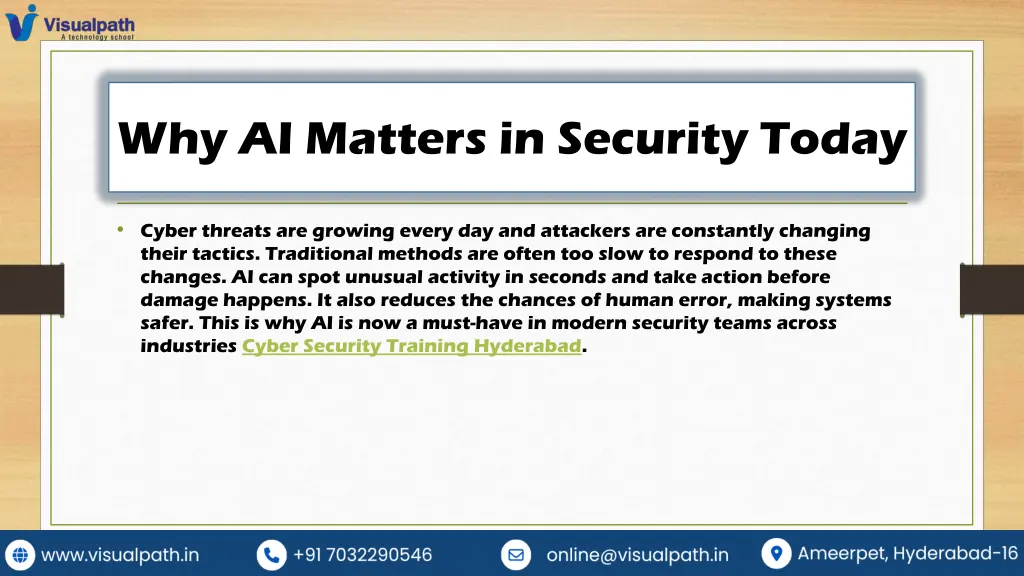 why ai matters in security today
