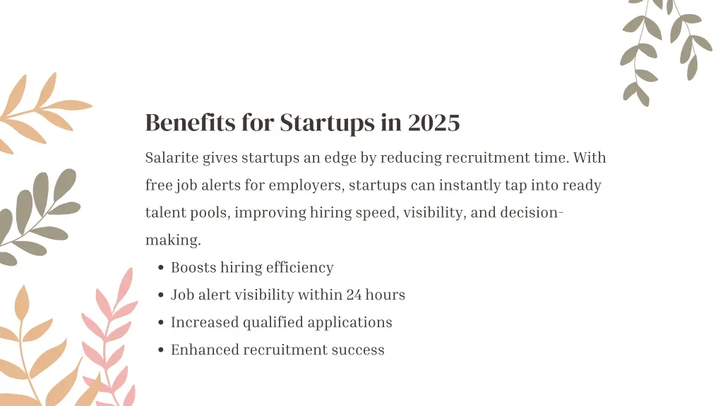 benefits for startups in 2025
