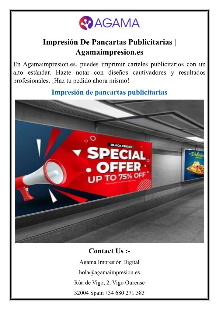 impresi n de pancartas publicitarias