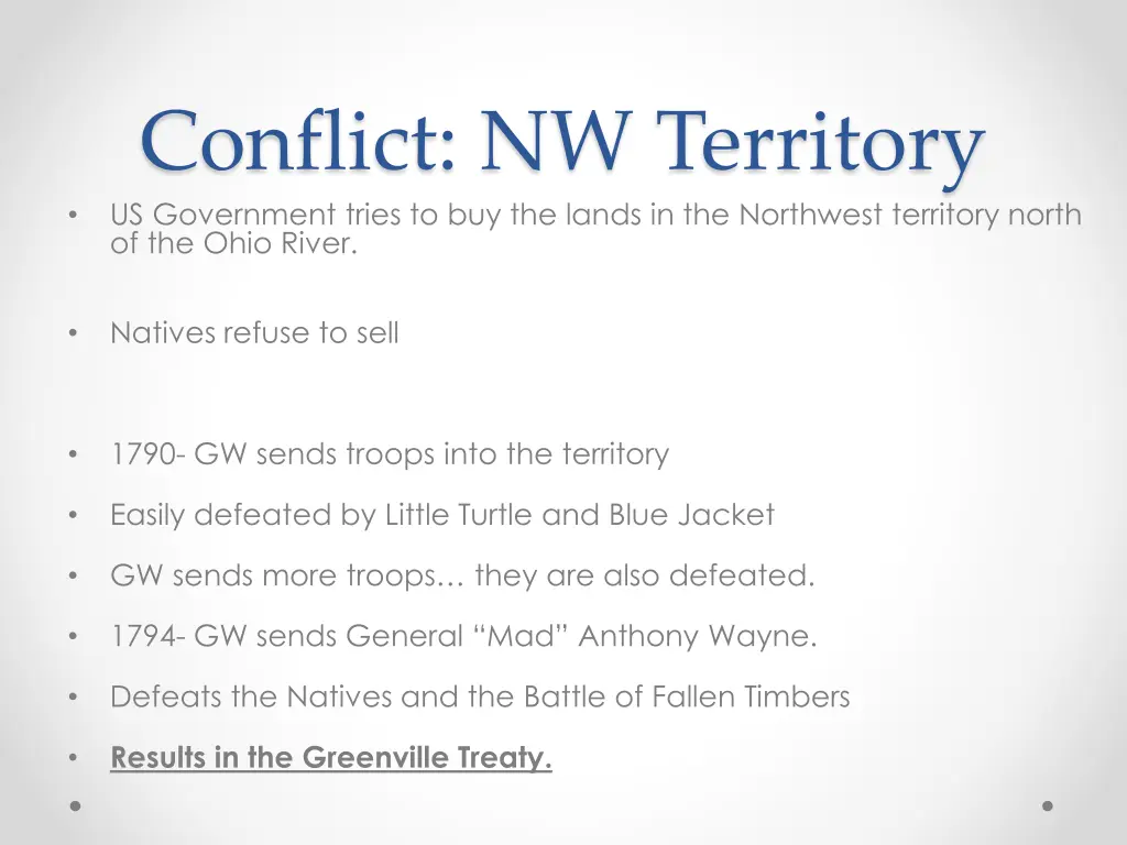 conflict nw territory us government tries