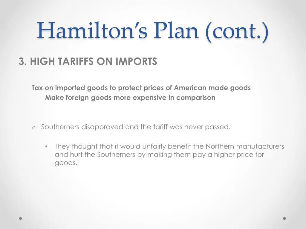 hamilton s plan cont 1