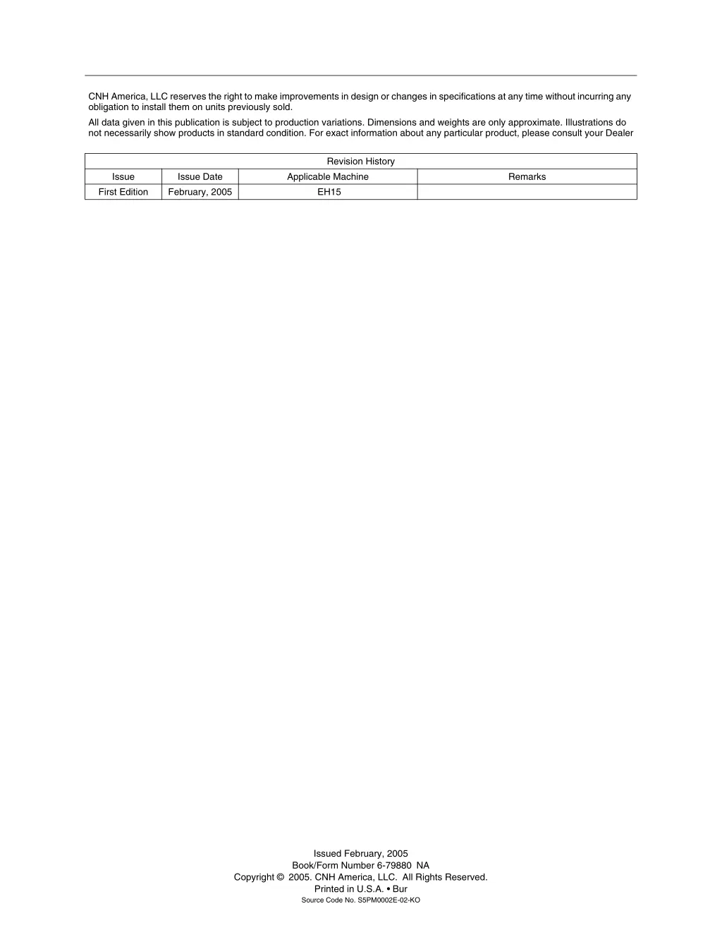 cnh america llc reserves the right to make
