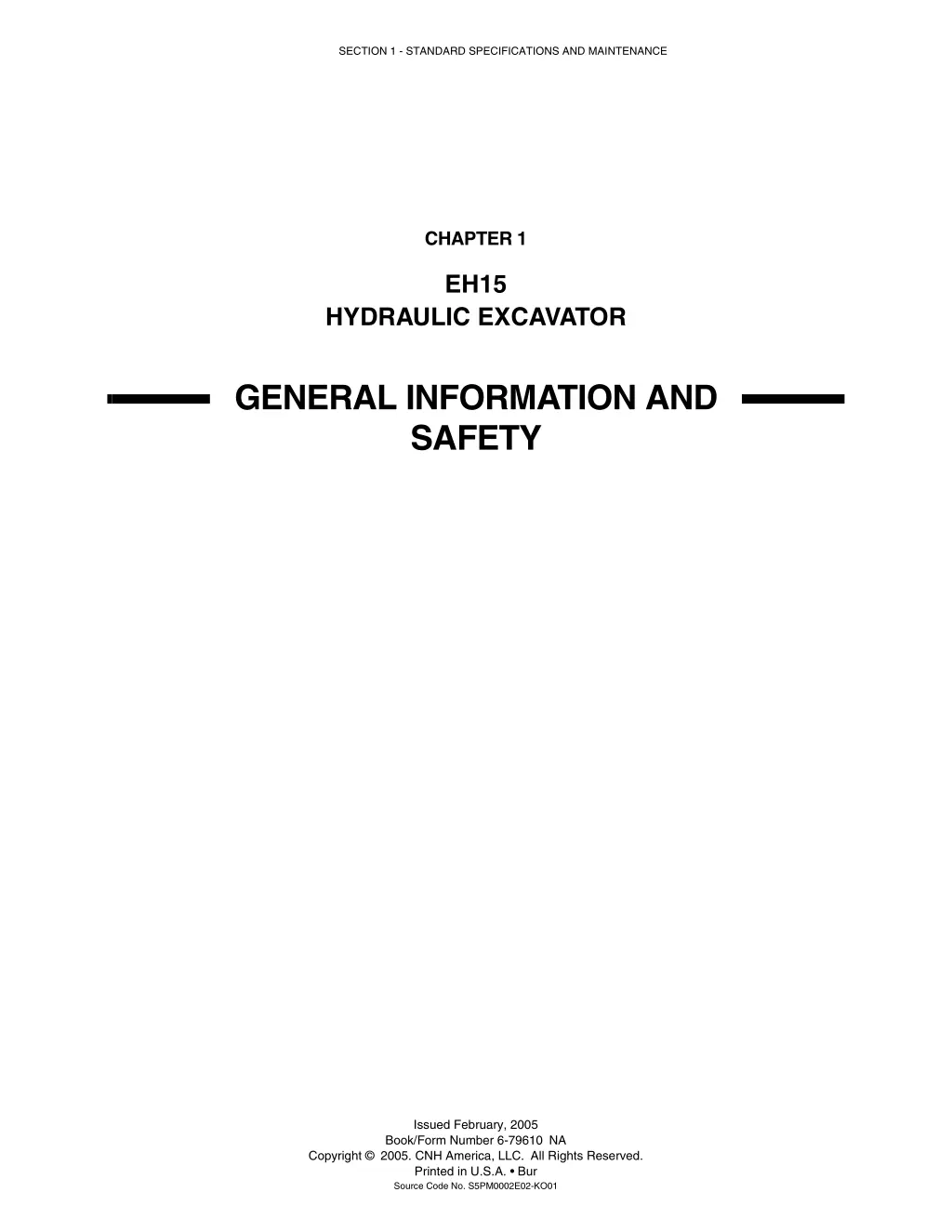 section 1 standard specifications and maintenance 2