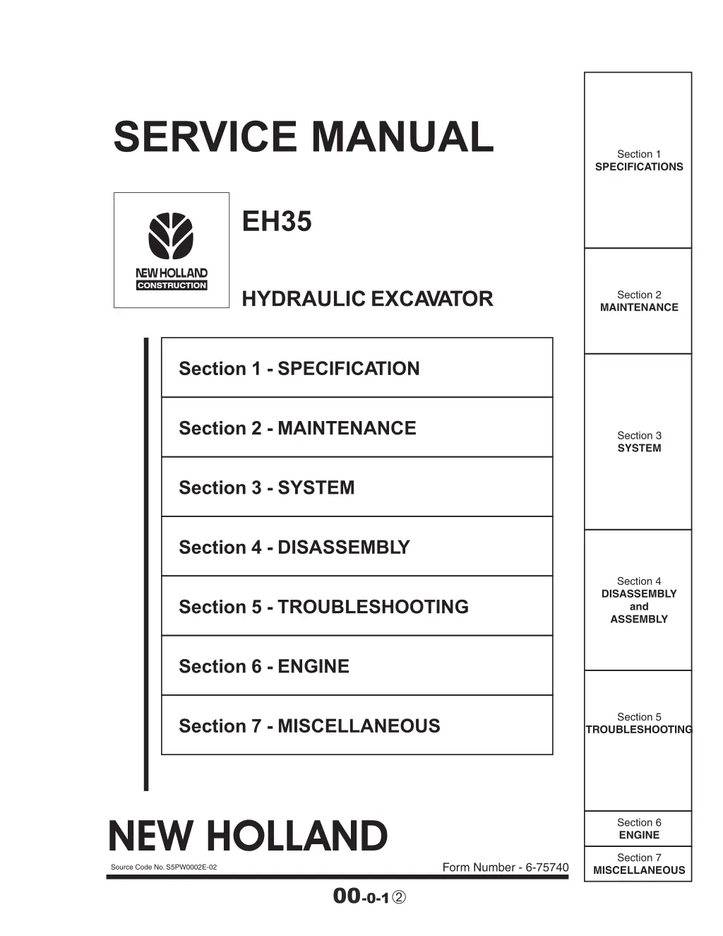 section 1 specifications