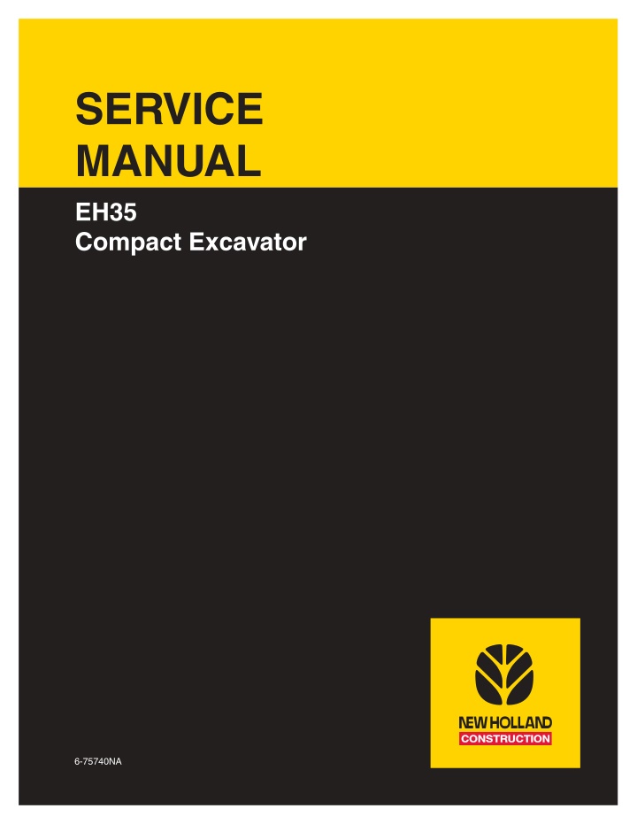 service manual eh35 compact excavator