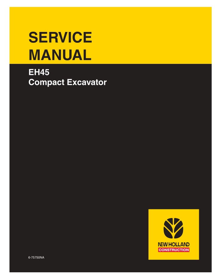 service manual eh45 compact excavator