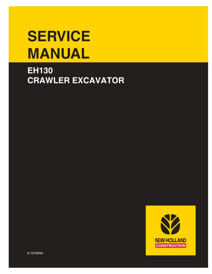service manual eh130 crawler excavator
