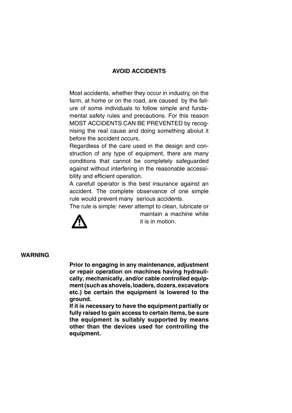 avoid accidents