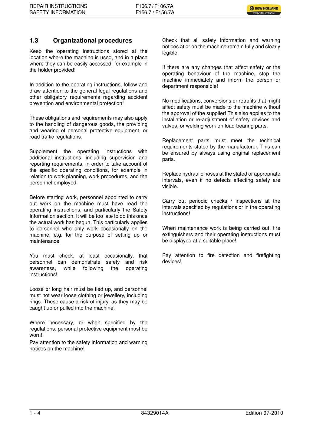 repair instructions safety information 3